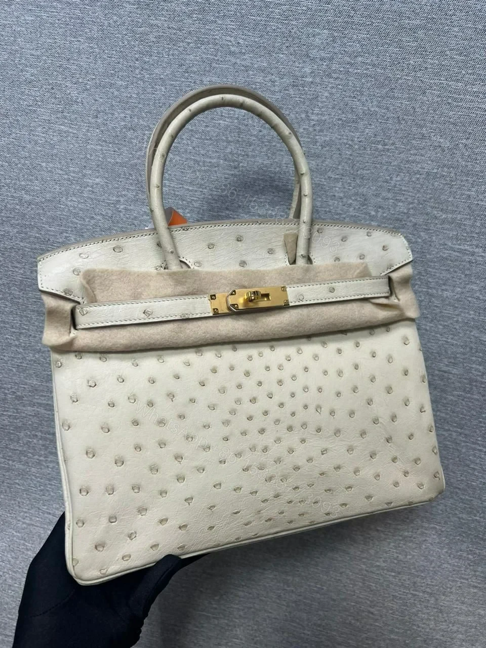Ostrich Birkin 30 Parchment – Dubai Fashion LUX — view 1