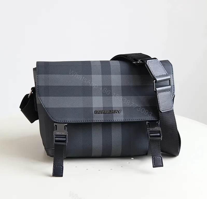 Navy Check Burberry Crossbody: Structured, All‑Day Luxury — view 1