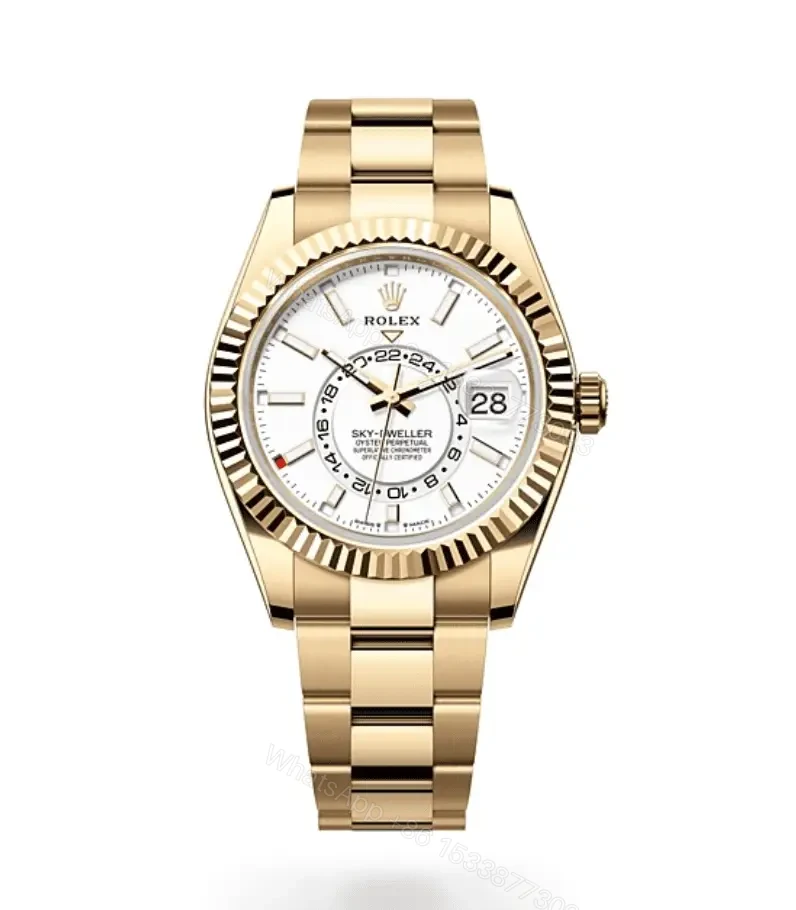 Replica Rolex Sky Dweller 2023 White Dial Gold — view 1