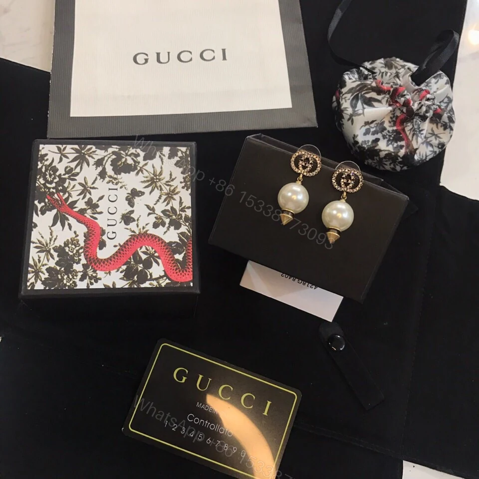 Gucci一比一雙G珍珠經典復古耳環 高端質感百搭款 — view 1