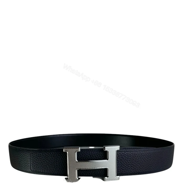 HERMES’S BELT TOGO SWIFT SILOUIS VUITTONER BUCKLE BLACK 38MM — view 1