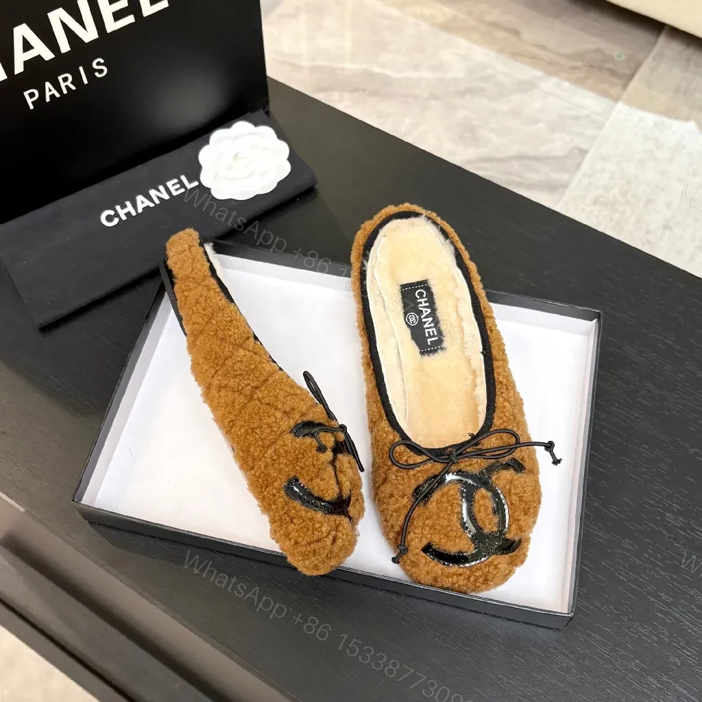 View 9 of Cozy Faux Shearling Moccasins: Luxe Logo Detail Shoes