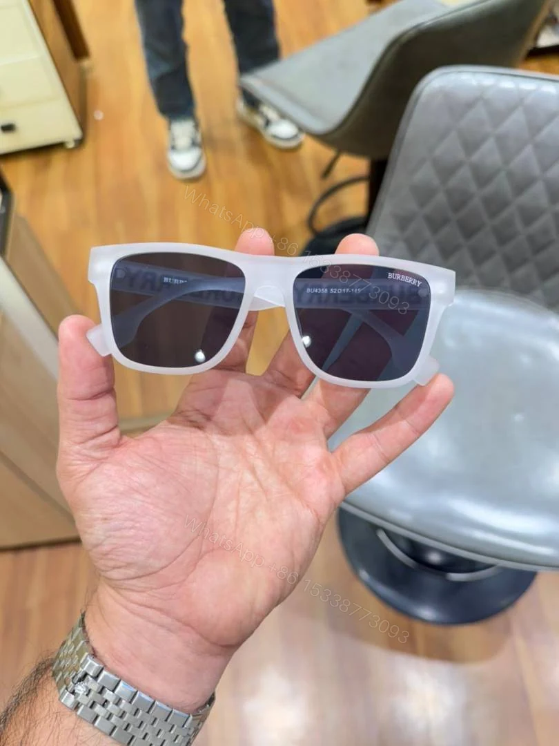 First Copy Burberry 4358 White Black Luxury Designer Sunglasses — view 1