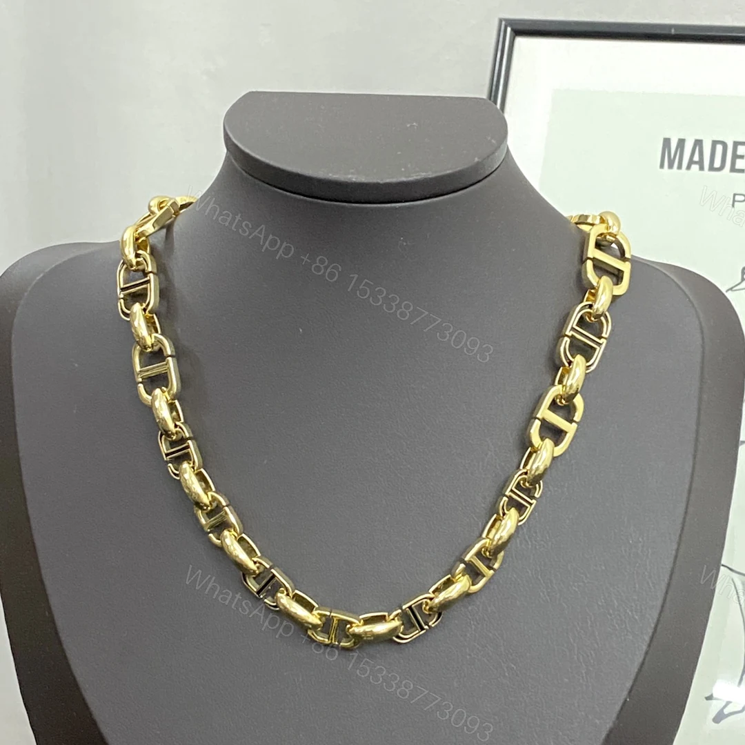 一比一 Dior CD復古粗鏈項鍊高級感金屬頸鏈 — view 1
