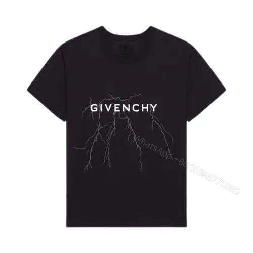 Givenchy Boxy fit t-shirt in cotton with reflective artwork — view 1