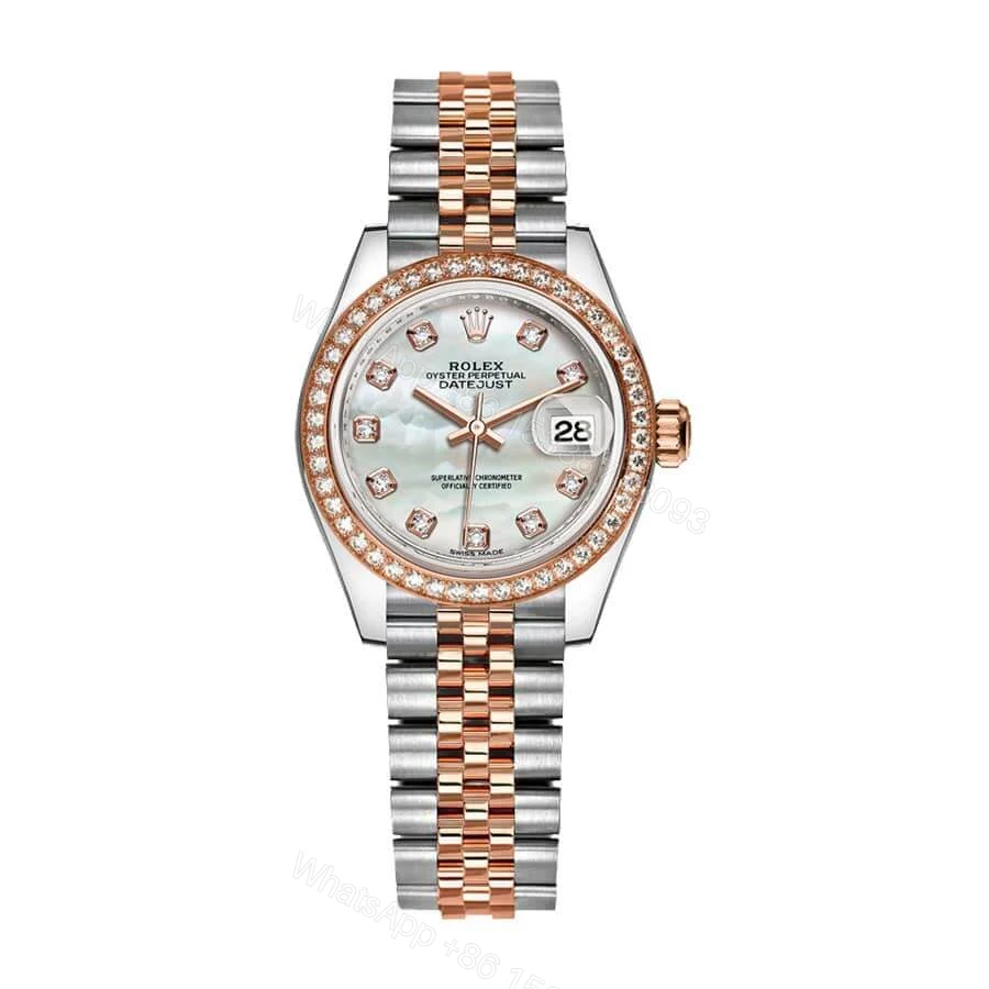 Rolex Datejust 279381RBR Everose Gold Sundust With Diamond Dial Super Clone — view 1