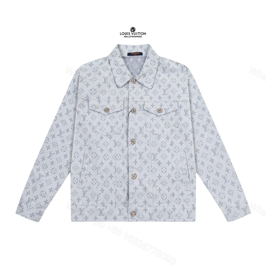LV A級淺藍滿版Monogram丹寧夾克 時尚百搭精品外套 — view 1