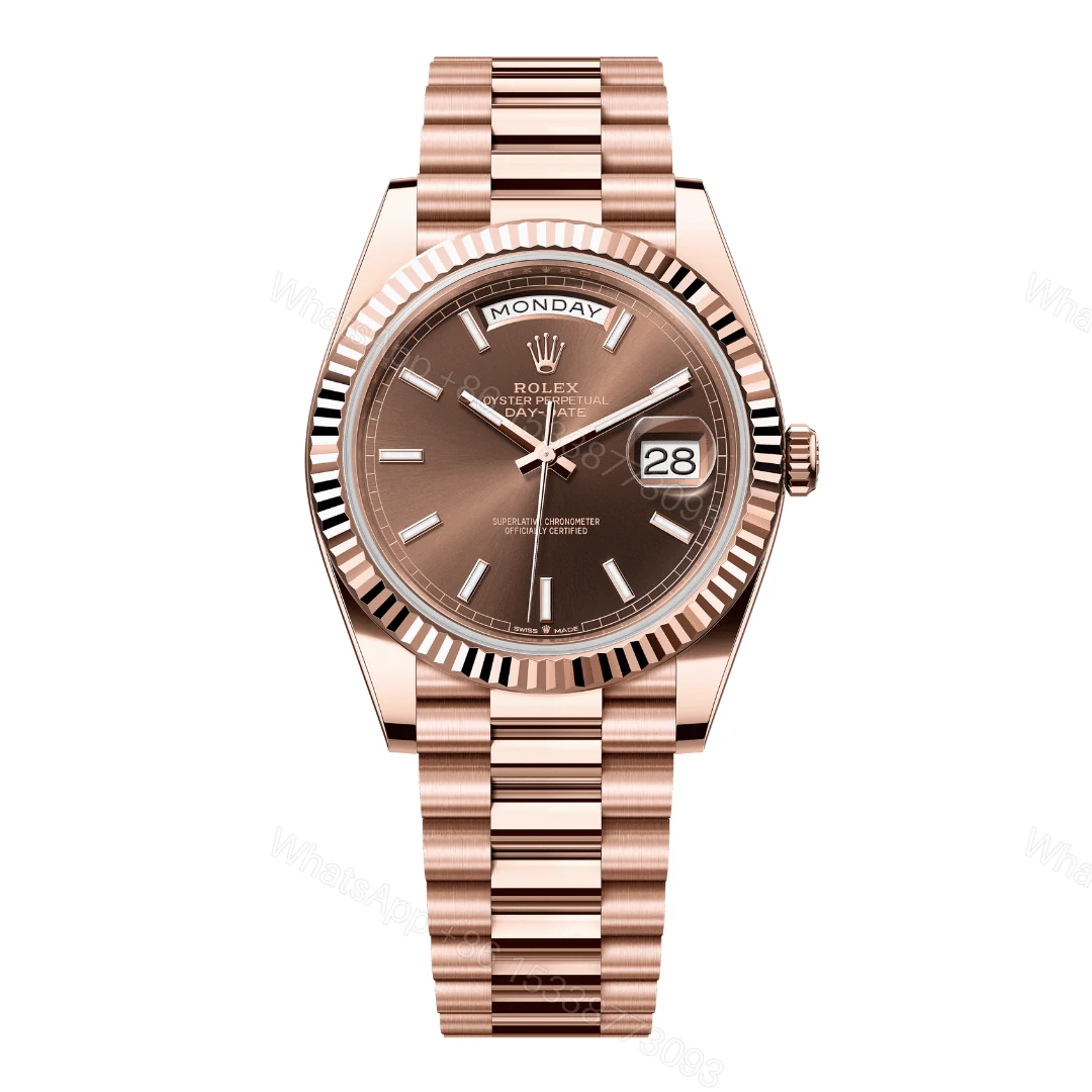 Rolex Day-Date Everose Gold Brown Dial Replica — view 1