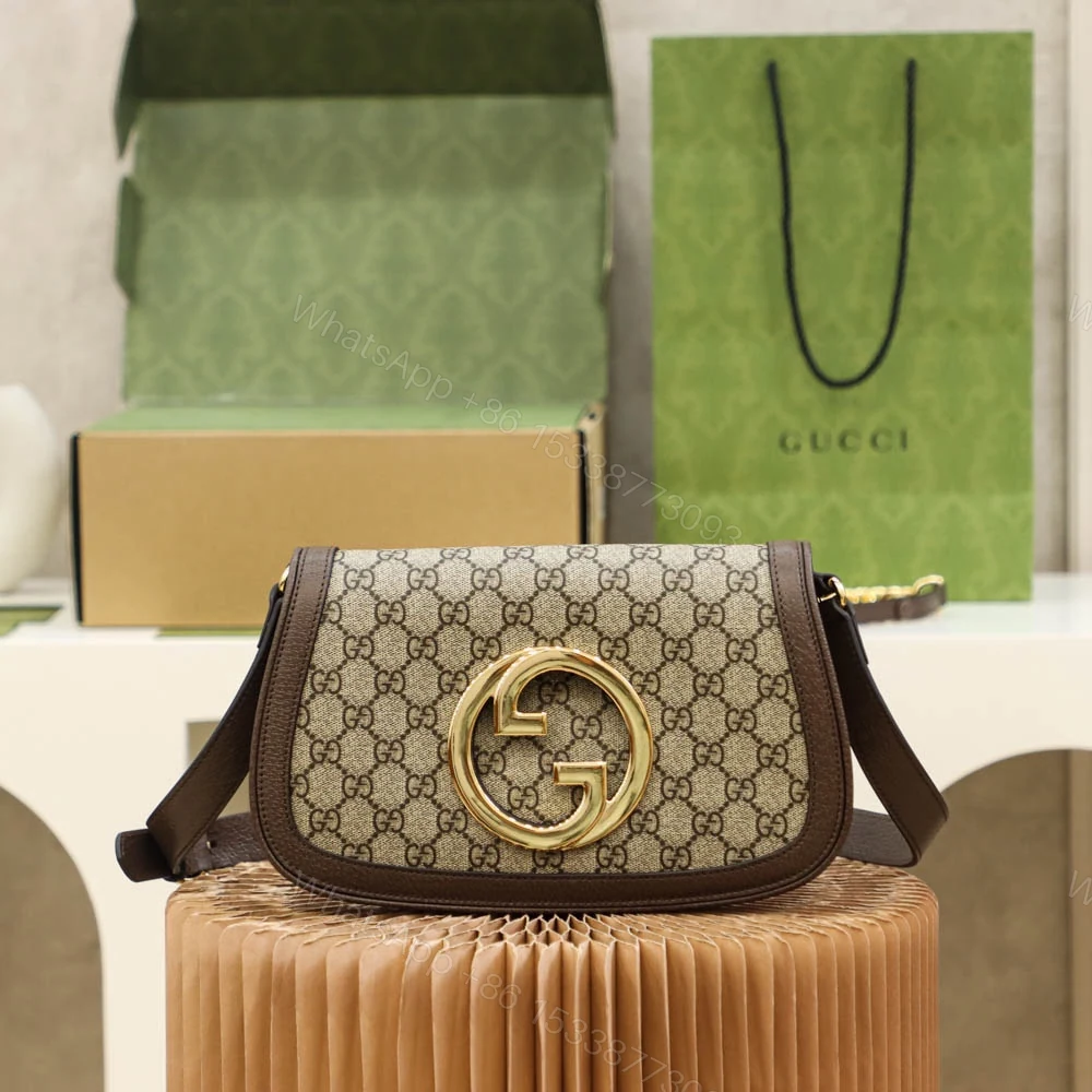 Gucci原單Blondie系列老花女包 經典GG金屬Logo肩背款 — view 1