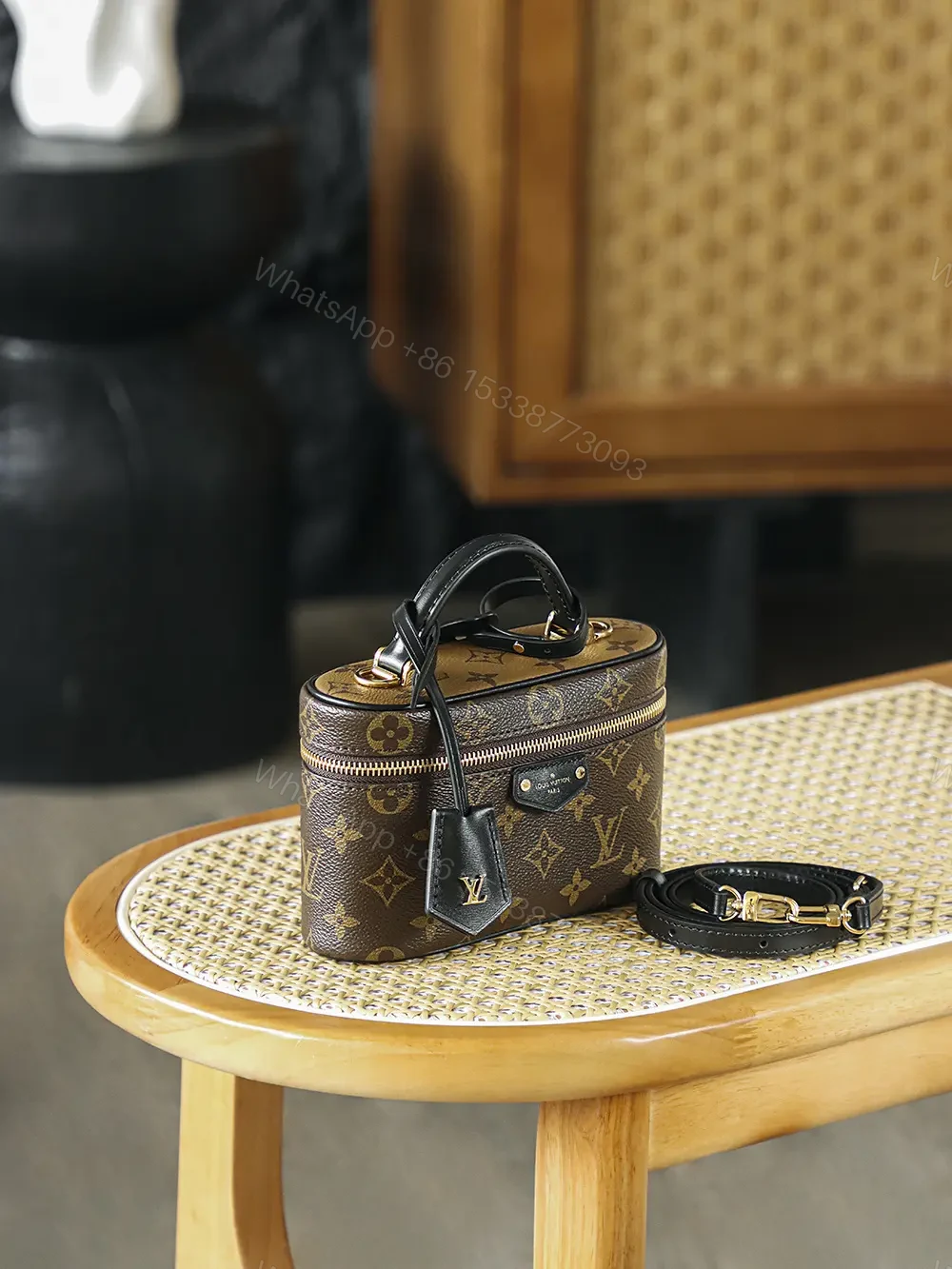 View 5 of Louis Vuitton Vanity Chain Pouch in monogram coated canvas