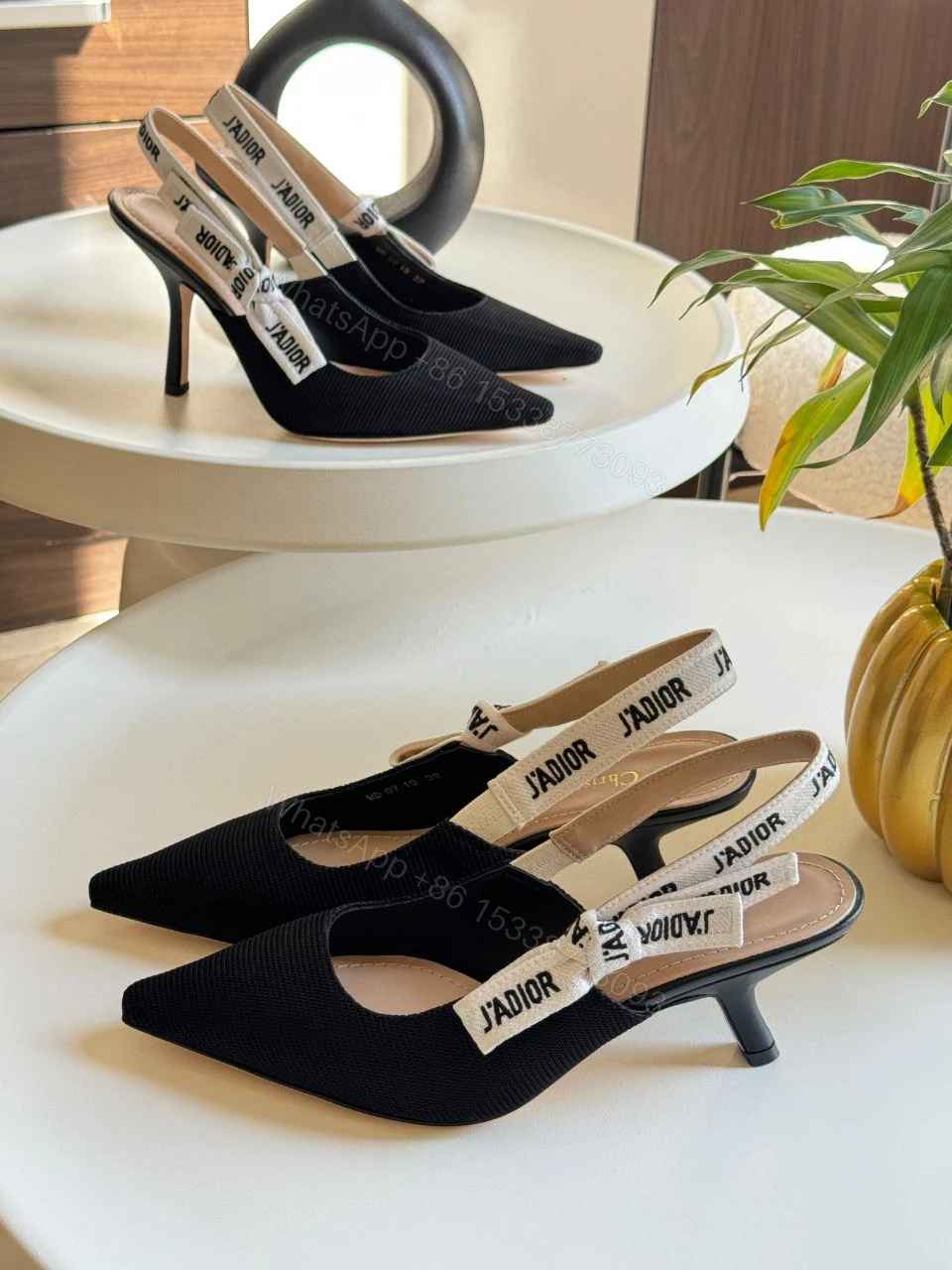 Dior J’Adior Technical Canvas Slingback Pumps — view 1