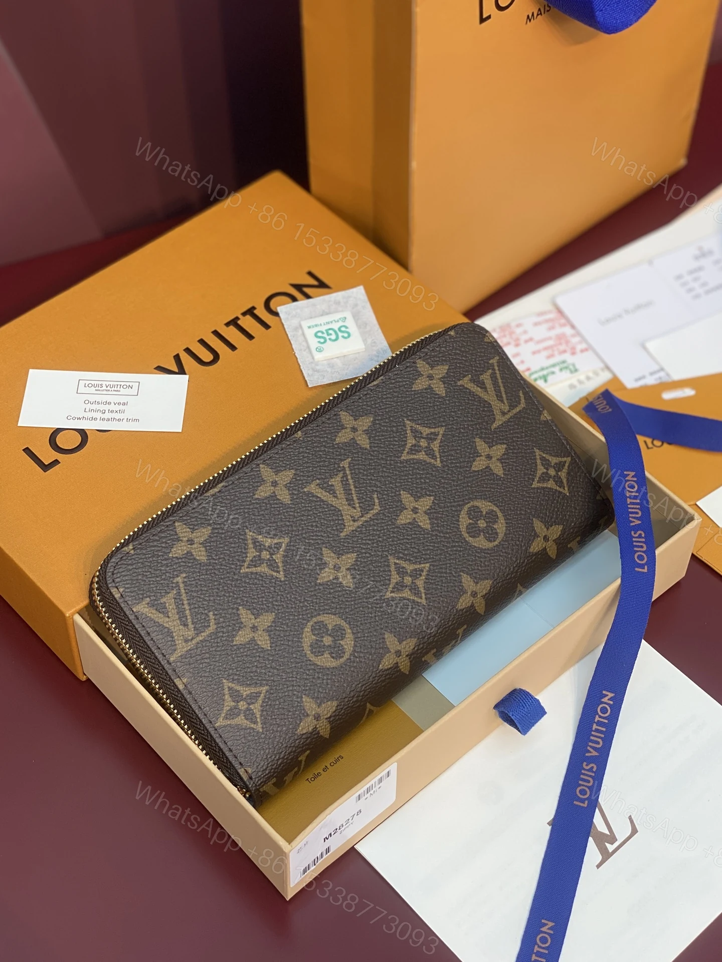 LV 一比一 Monogram 長夾 拉鍊錢包 經典老花大容量女用皮夾 — view 1