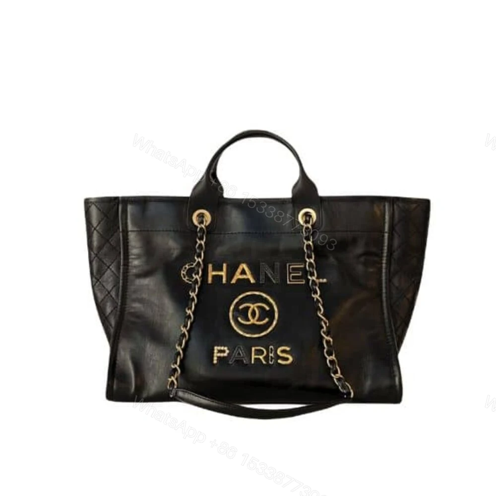 Chanel Deauville Large Shopping Bag Black 38Cm — view 1