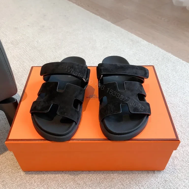 View 6 of Chic Black Suede Slip-On Sandals â€” Elevated Comfort