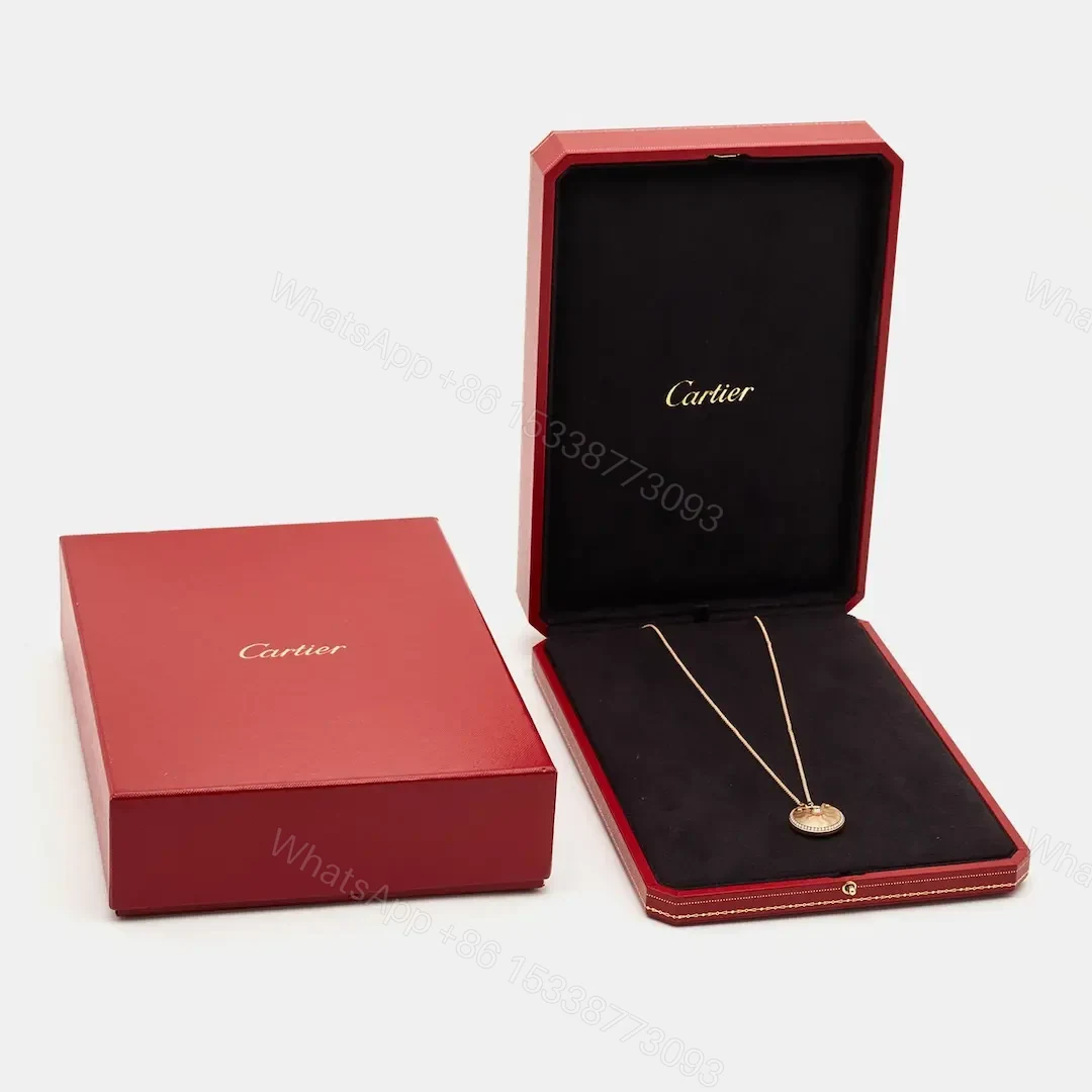 View 5 of Cartier Amulette De Guilloche Necklace Large Model