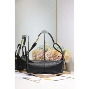 Medium Dior D-Journey Bag black; full source photo centered on a white square canvas