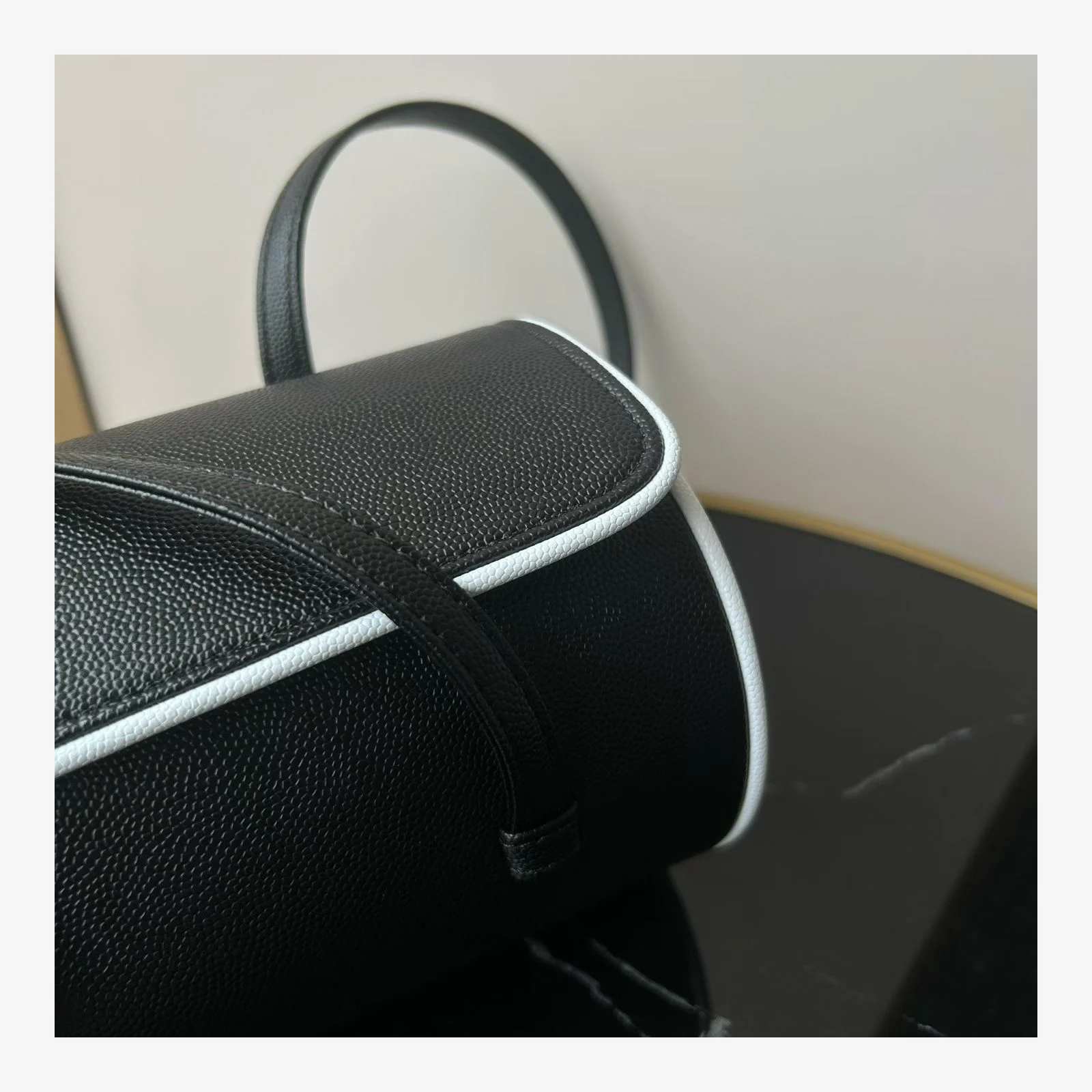 Chanel Large Bowling Bag AS6181 · Black & White Grained Calfskin Black & White · Grained Calfskin & Lambskin