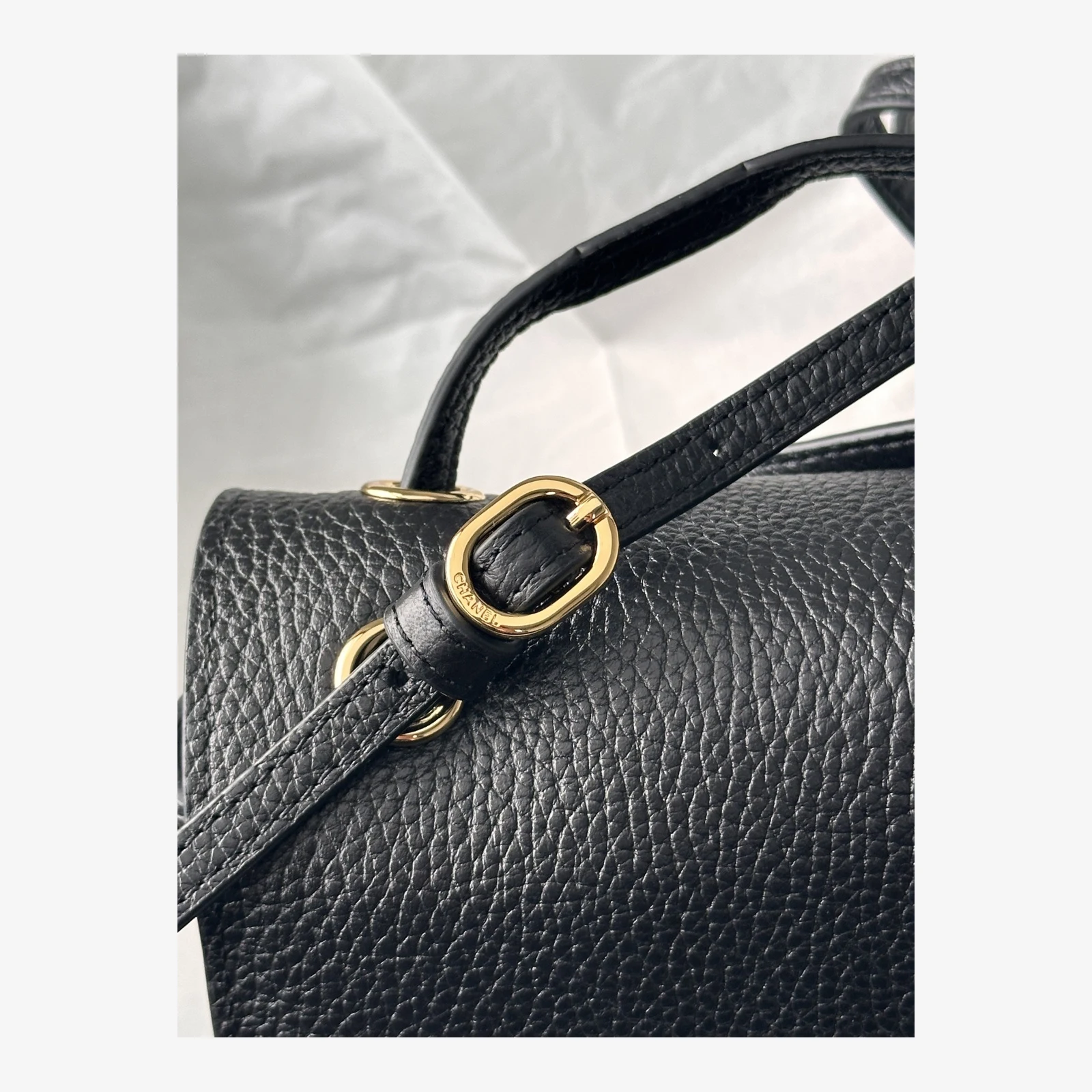 Chanel Mini Flap Bag AS6573 · Black Grained Calfskin — image 8