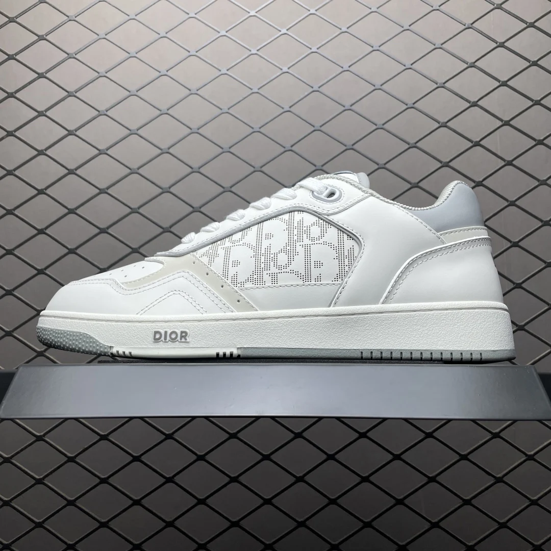 Dior B27 Uptown Low-Top Sneaker White Calfskin with White Oblique