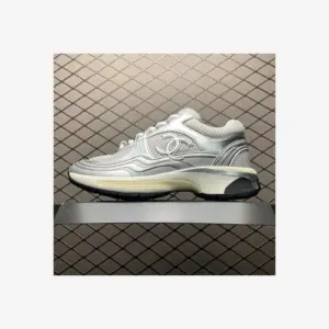Chanel G39792 Sneakers · White & Silver — image 1