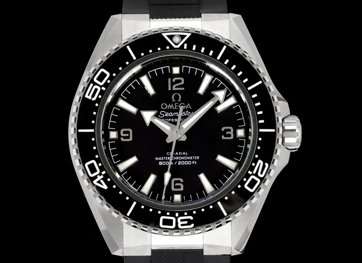 Omega Seamaster Planet Ocean 600M 42 mm Black dial / black bezel / black rubber strap · 217.32.42.21.01.001