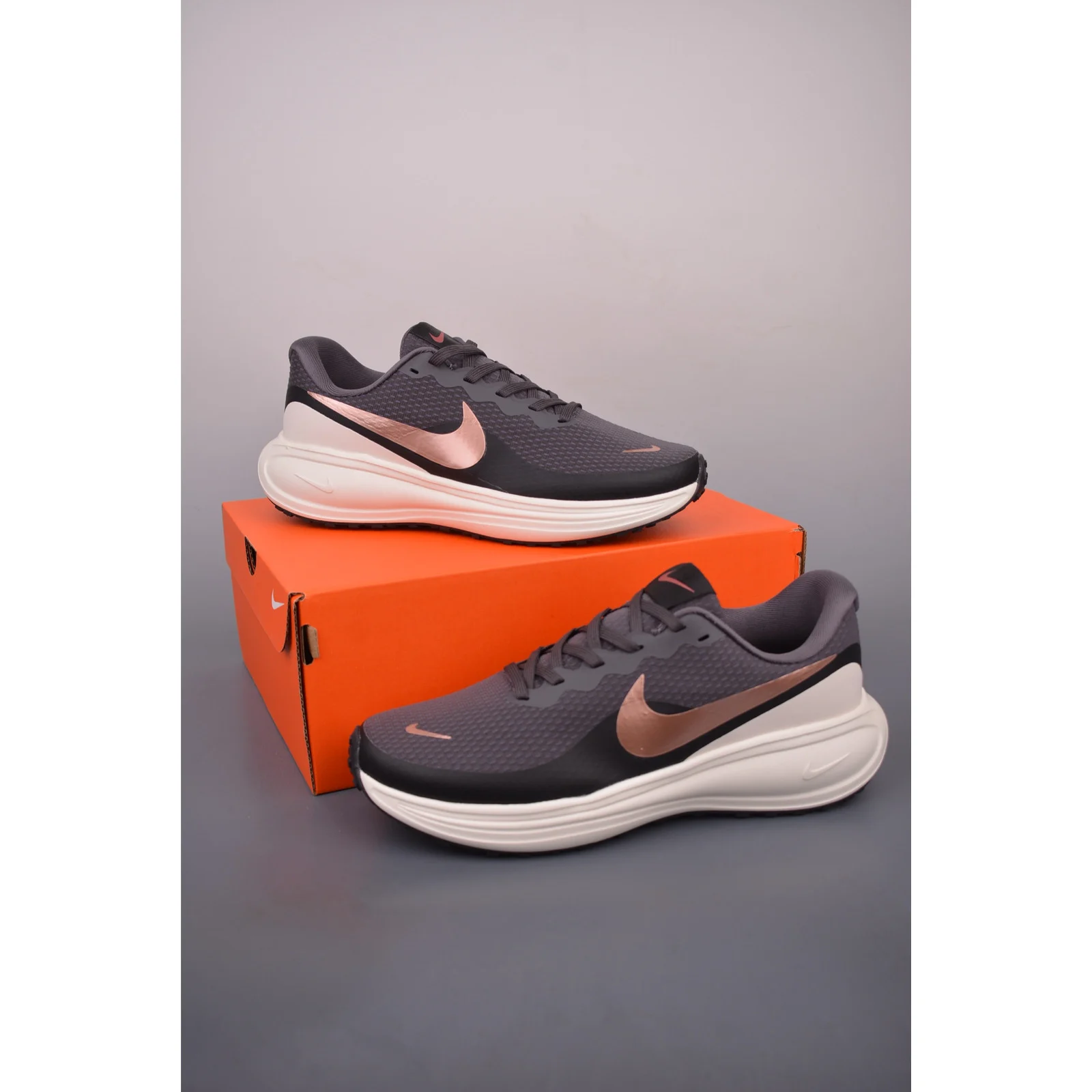 Nike Revolution 8 Medium Ash / Black / Sail / Metallic Red Bronze · HJ8485-200