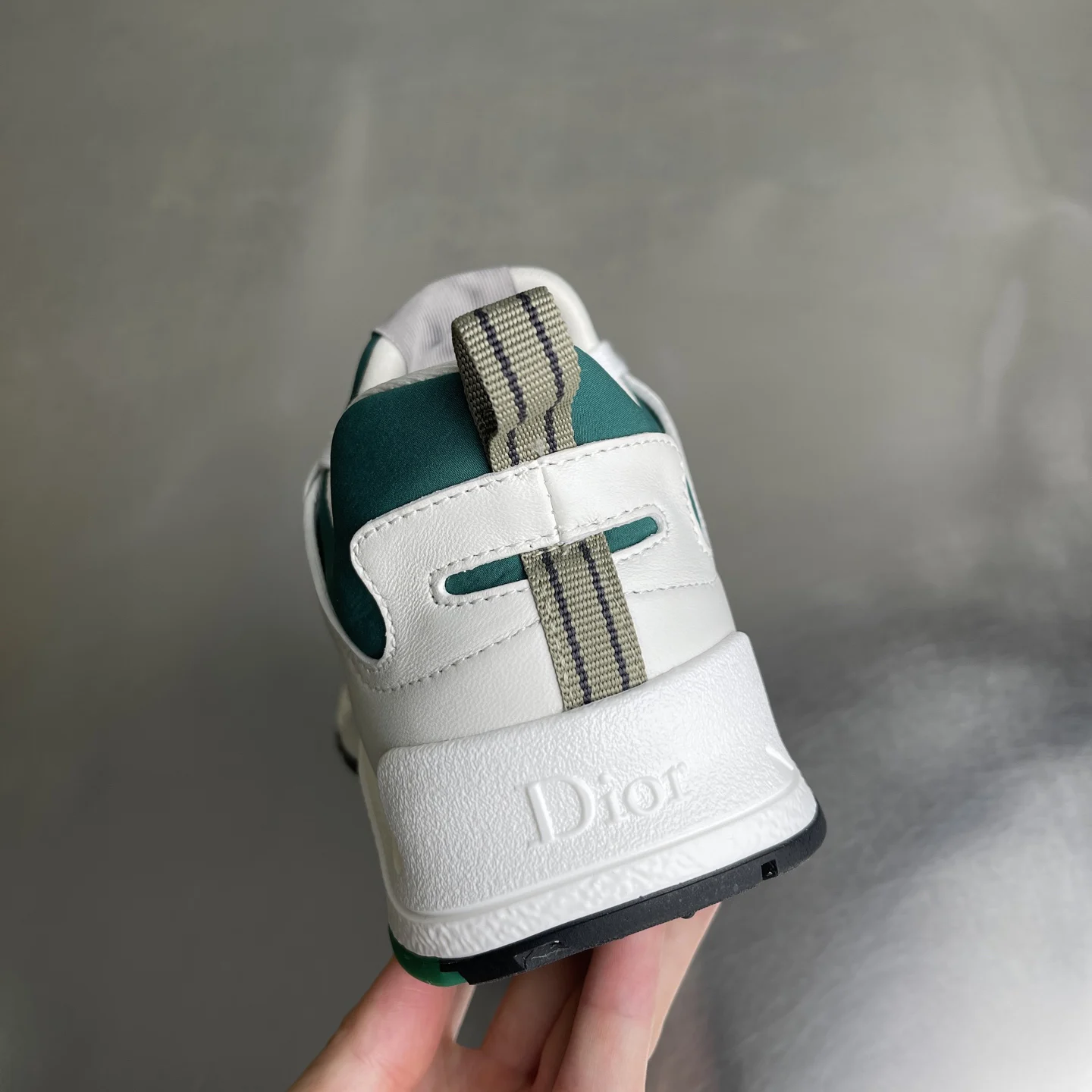 Dior Mile Sneaker White and Cedar Green · 3SN352ACL_H066