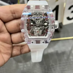 Richard Mille RM 56-02 — Clear case / White strap — image 1
