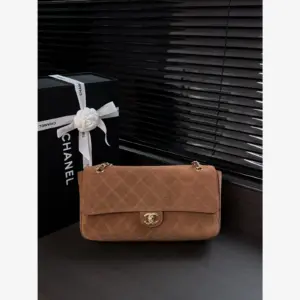 Chanel Maxi Flap Bag AS6281 · Camel Suede Calfskin — image 1