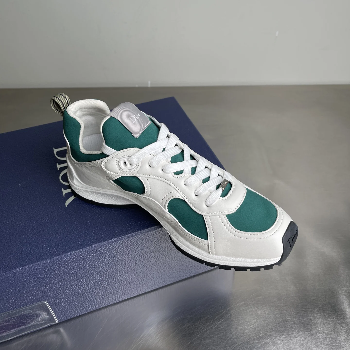 Dior Mile Sneaker White and Cedar Green · 3SN352ACL_H066