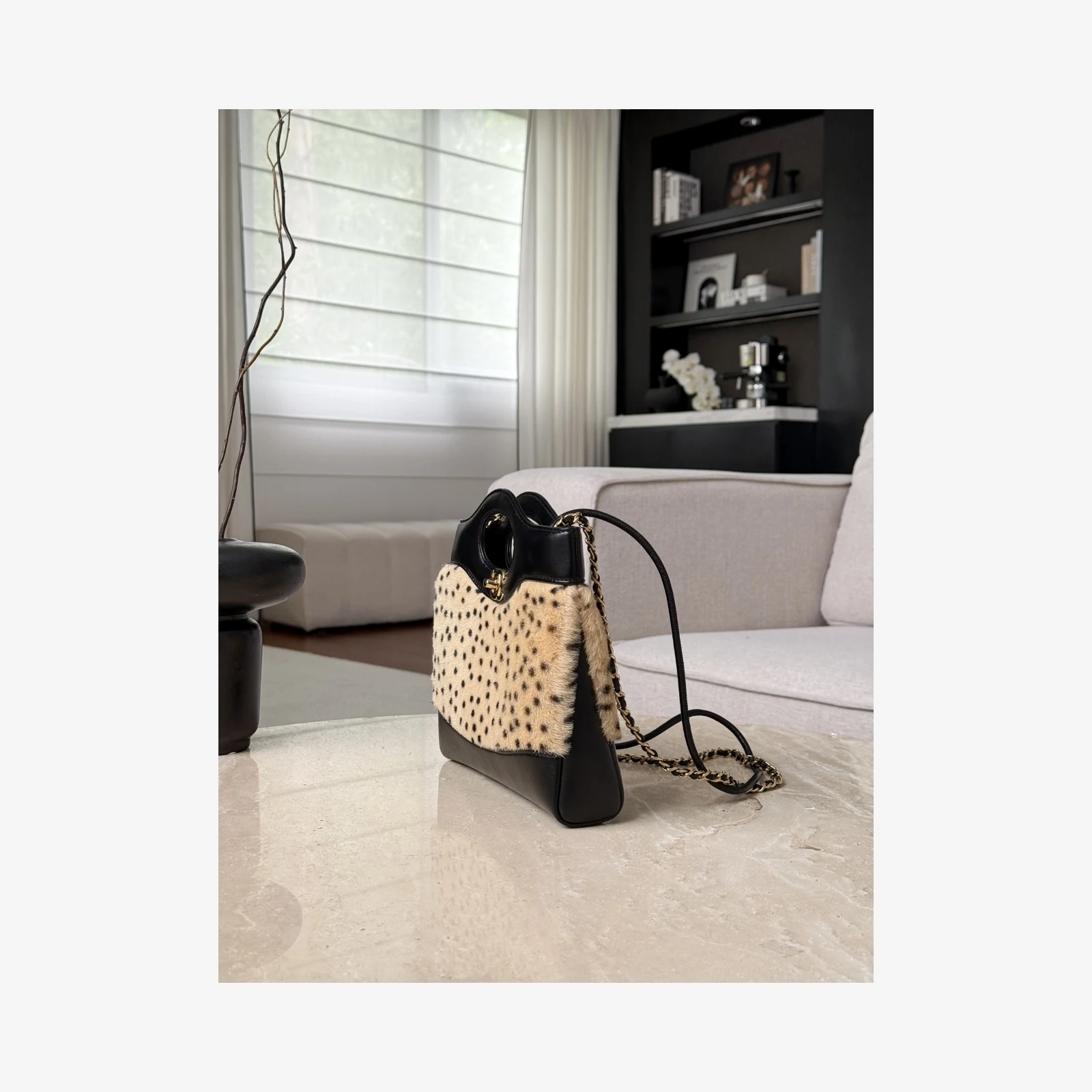 Chanel 31 Mini Shopping Bag AS4133 · Light Beige & Black Light Beige & Black · Lambskin · Gold-Tone Metal