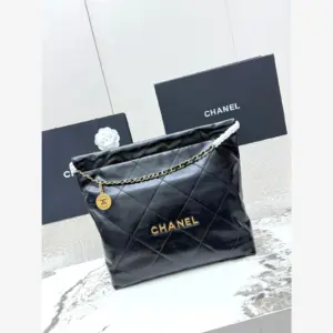 Chanel 22 Handbag · Black Shiny Calfskin Black · Shiny Calfskin · Gold-Tone Metal