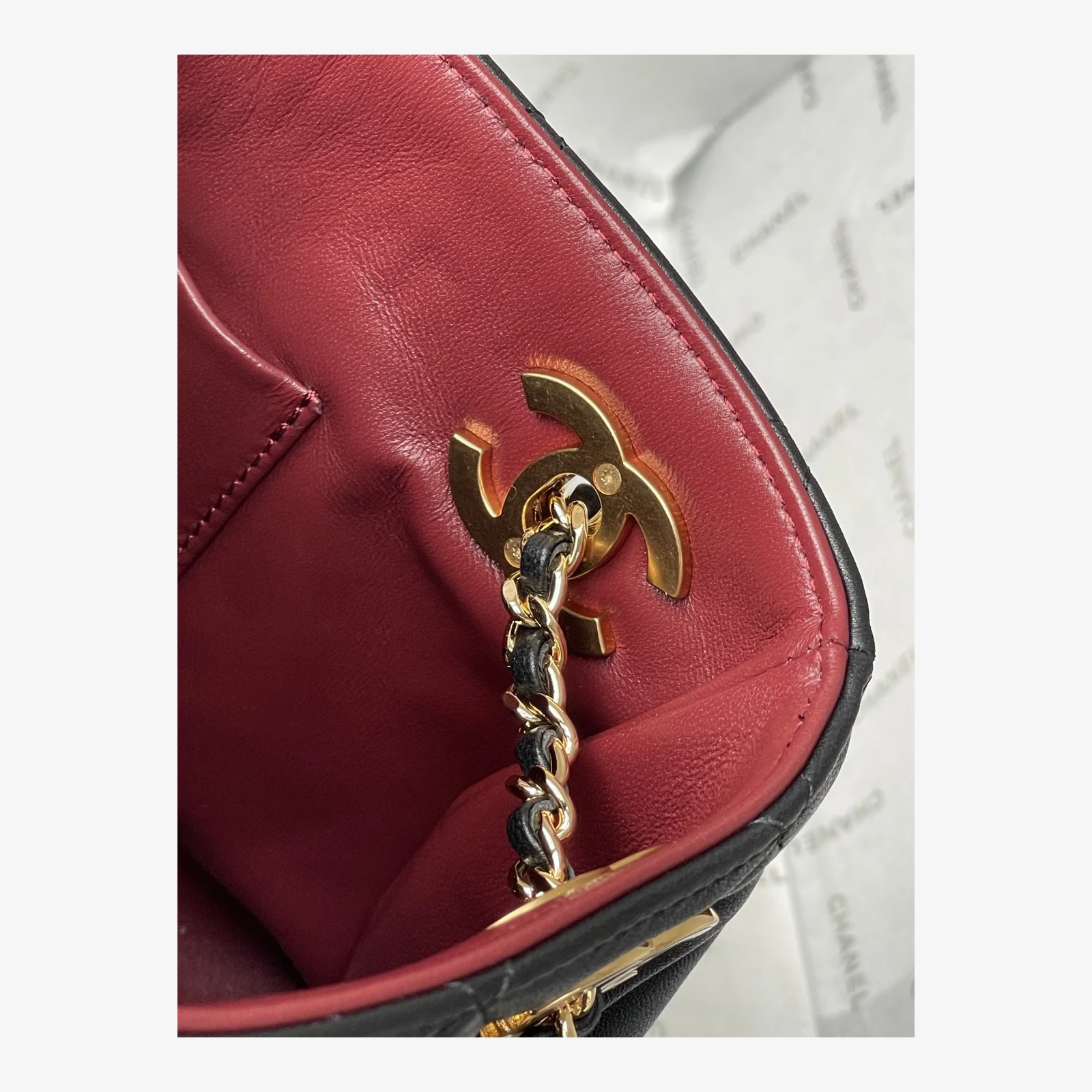 Chanel Mini Shopping Bag AS6248 · Lambskin Black · Lambskin · Gold-Tone Metal