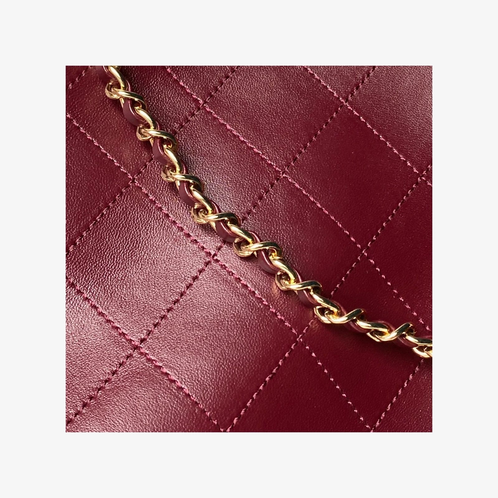 Chanel Shopping Bag AS6241 · Burgundy Lambskin Burgundy · Lambskin · Gold-Tone Metal