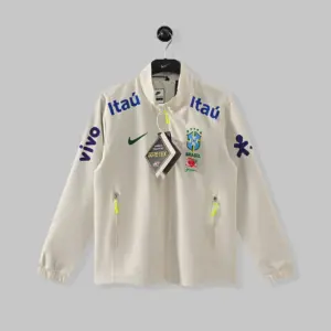 Nike Brazil White Stand Collar Windbreaker Jacket
