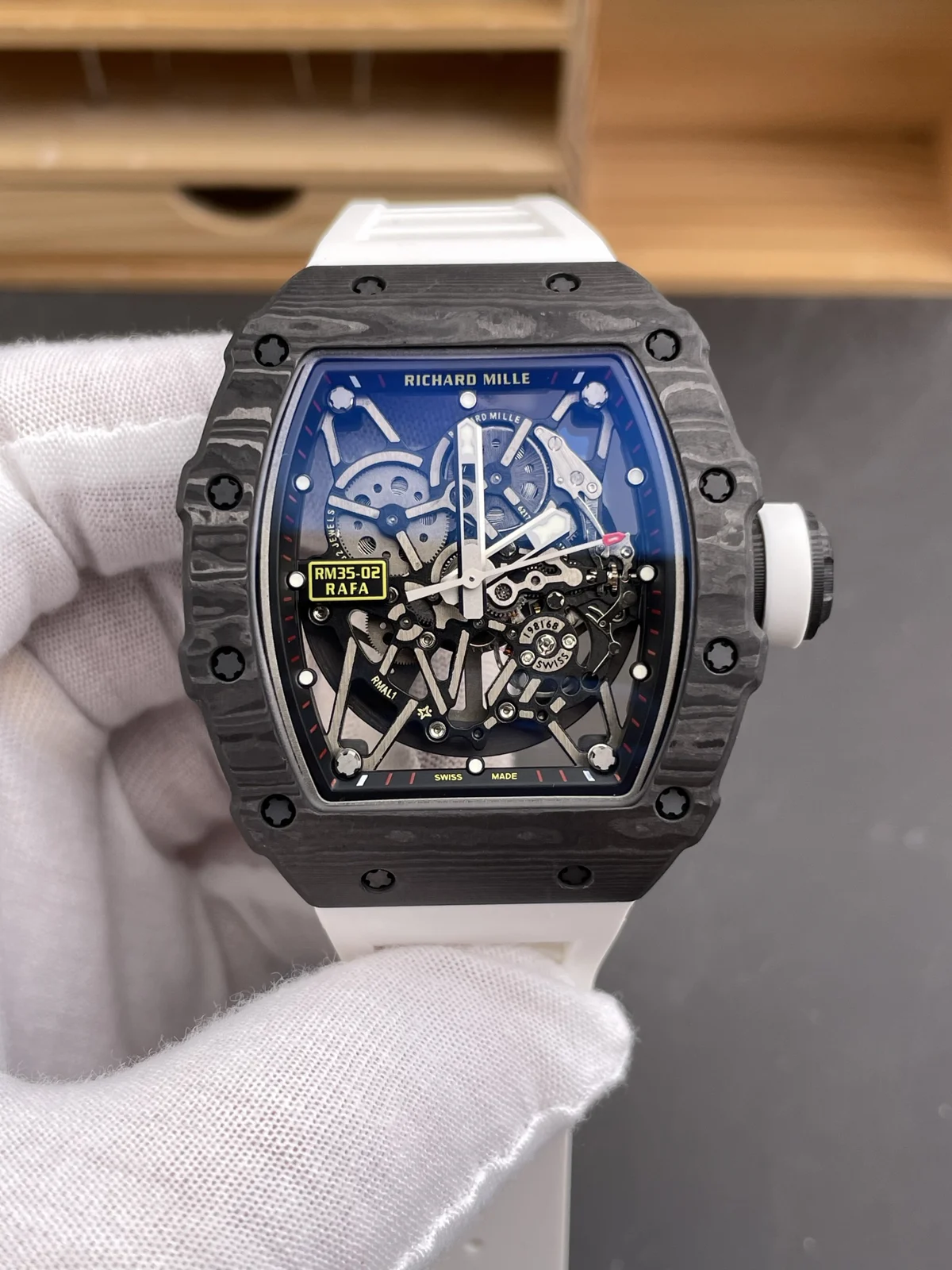 Richard Mille RM 35-02 — Black case / White strap — image 3