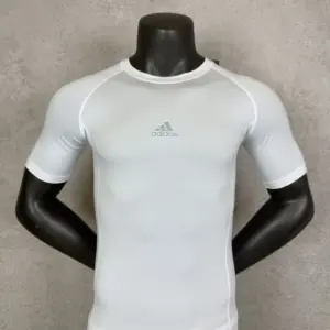 White Short Sleeve Compression Shirt 301