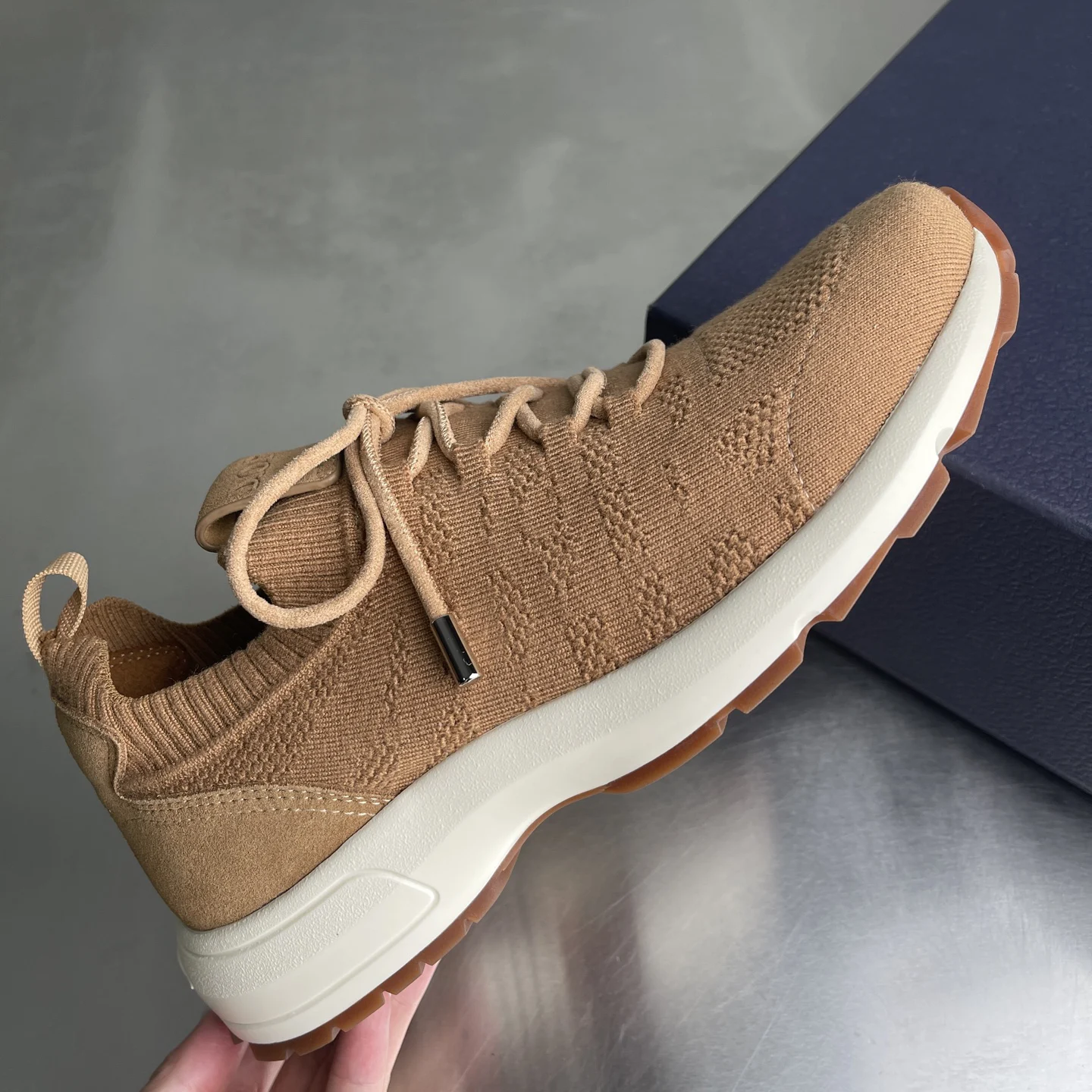 Dior B80 Lounge Sneaker Beige Cannage · 3SN333AAS_H718