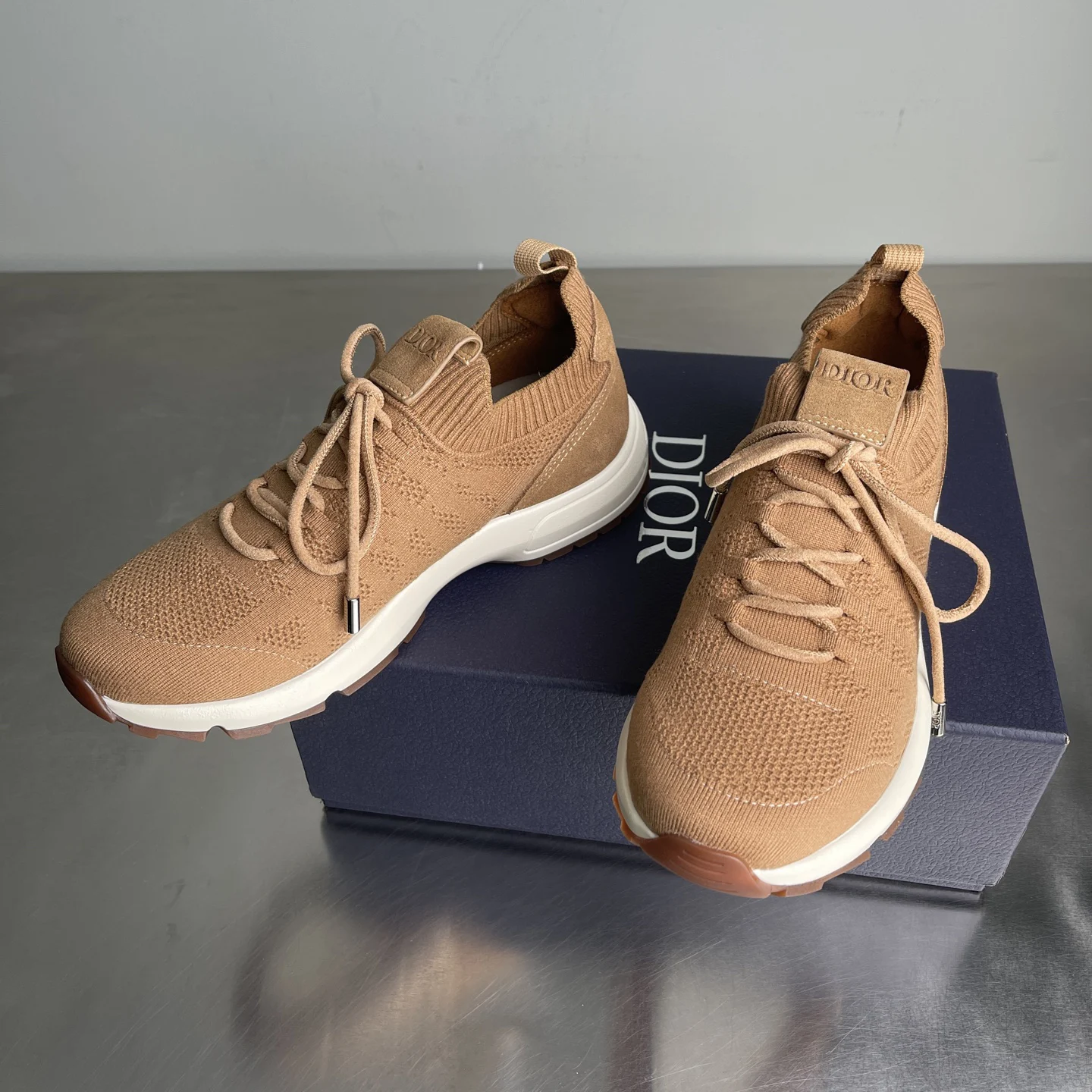 Dior B80 Lounge Sneaker Beige Cannage · 3SN333AAS_H718