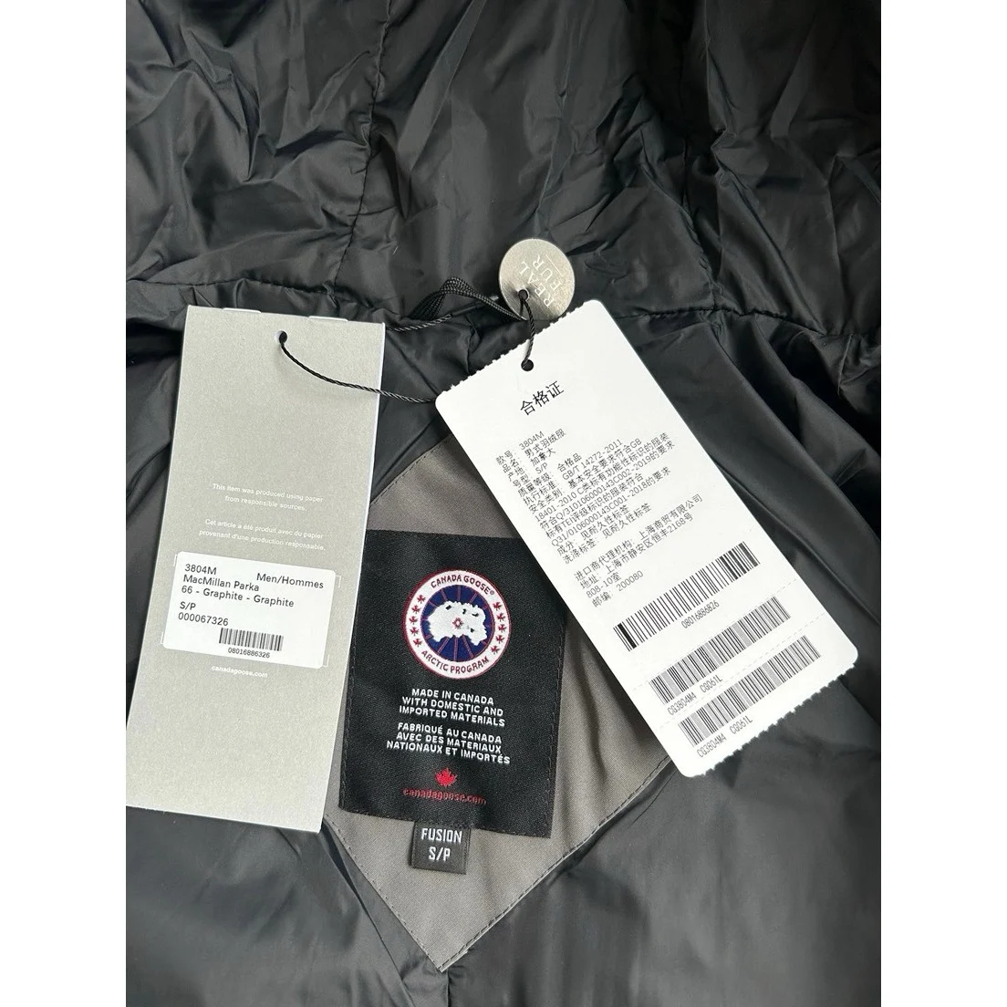 Canada Goose MacMillan Parka Granite Grey / Classic Disc · 2080M-9431