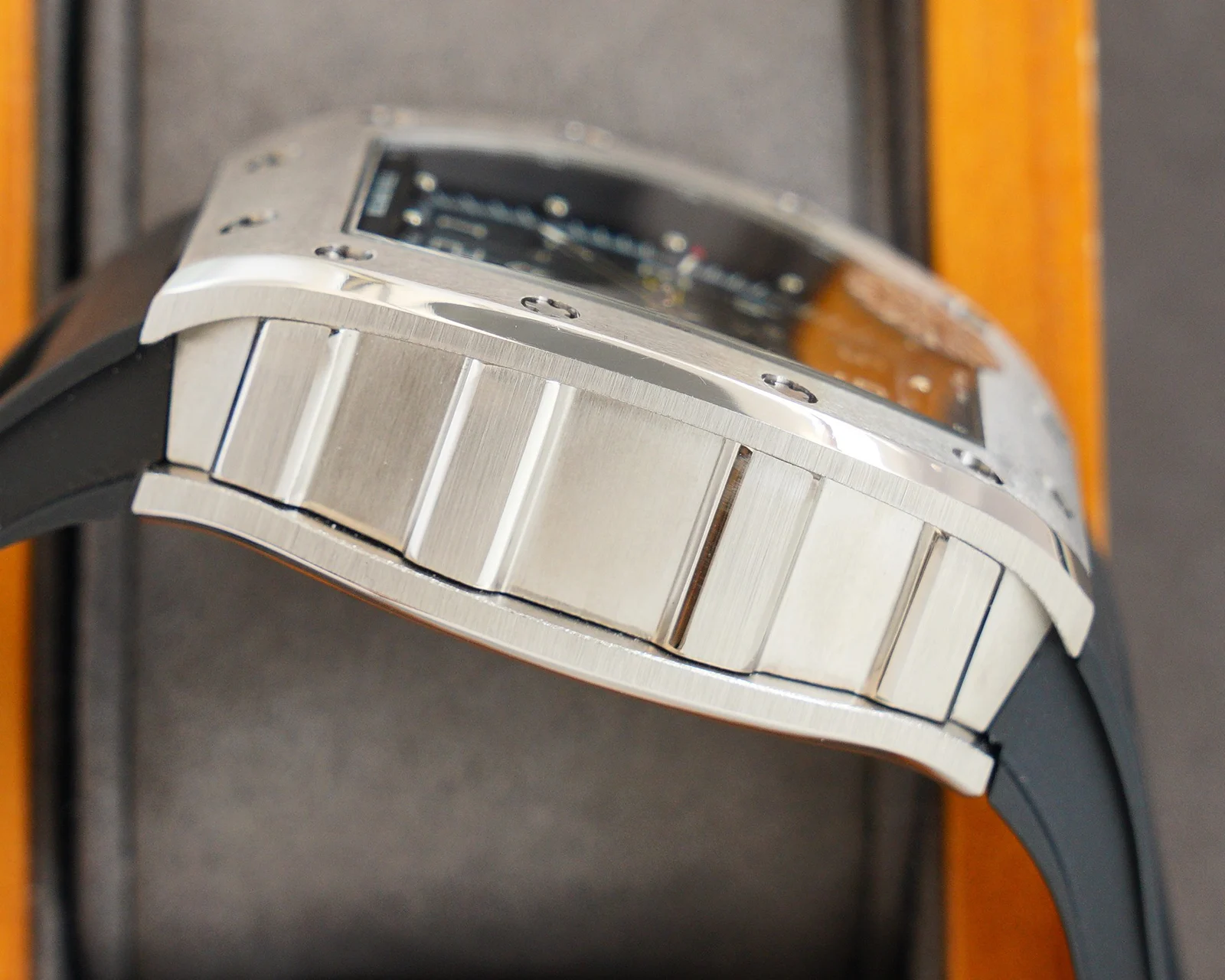 Richard Mille RM 030 — Silver tone case / Black strap — image 7