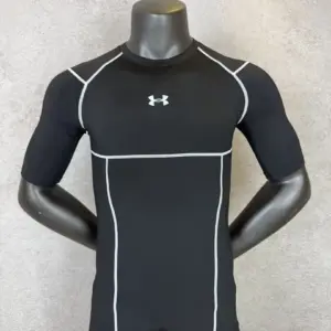 Black Short Sleeve Compression Shirt 204