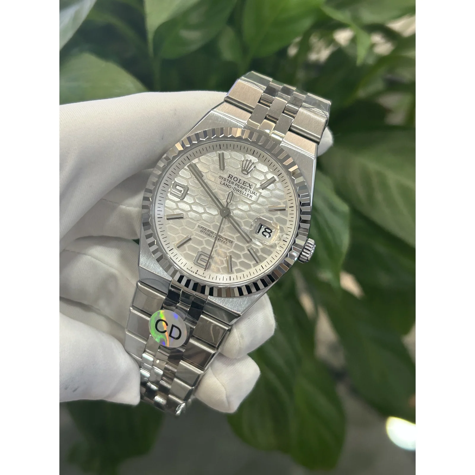 Rolex Land-Dweller 40 127334 White Honeycomb — photo 3