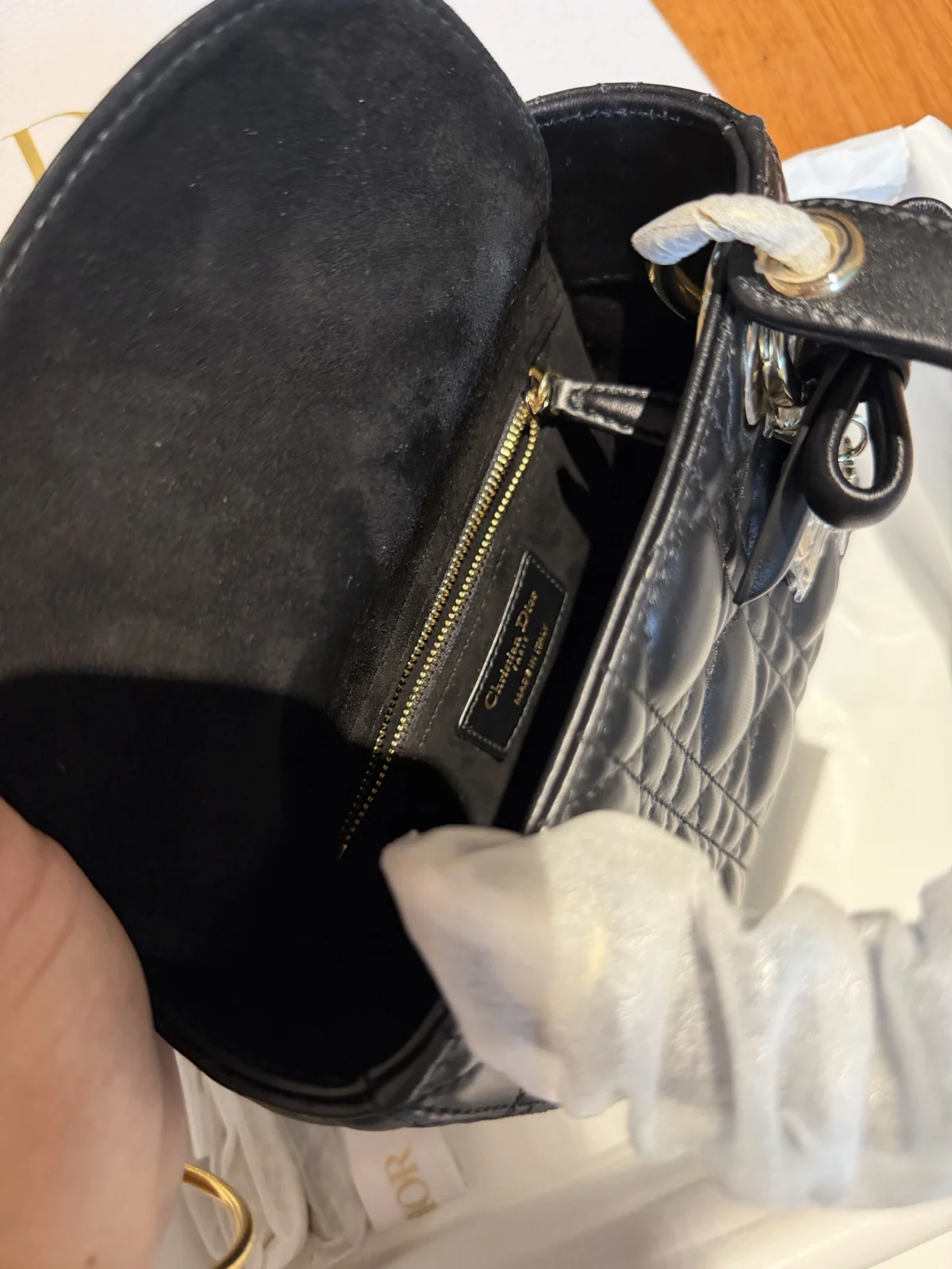 Mini Lady Dior Bag Black Cannage Lambskin · M0505ONGE_M900