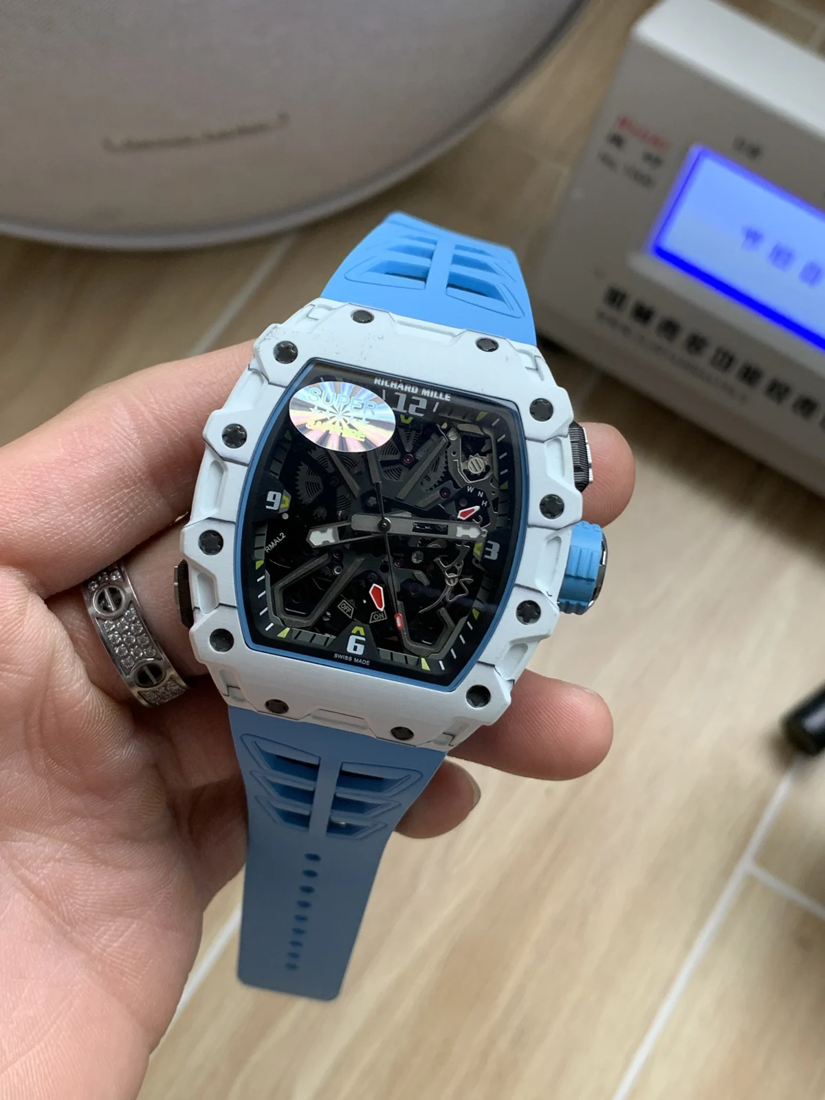 Richard Mille RM 35-03 — White case / Blue strap — image 2