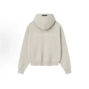 Fear of God Essentials · SS25 · Classic Fleece Zip-Up Hoodie · Heather Stone