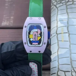 Richard Mille RM 07-01 — Pastel Lavender case / Green strap — image 1