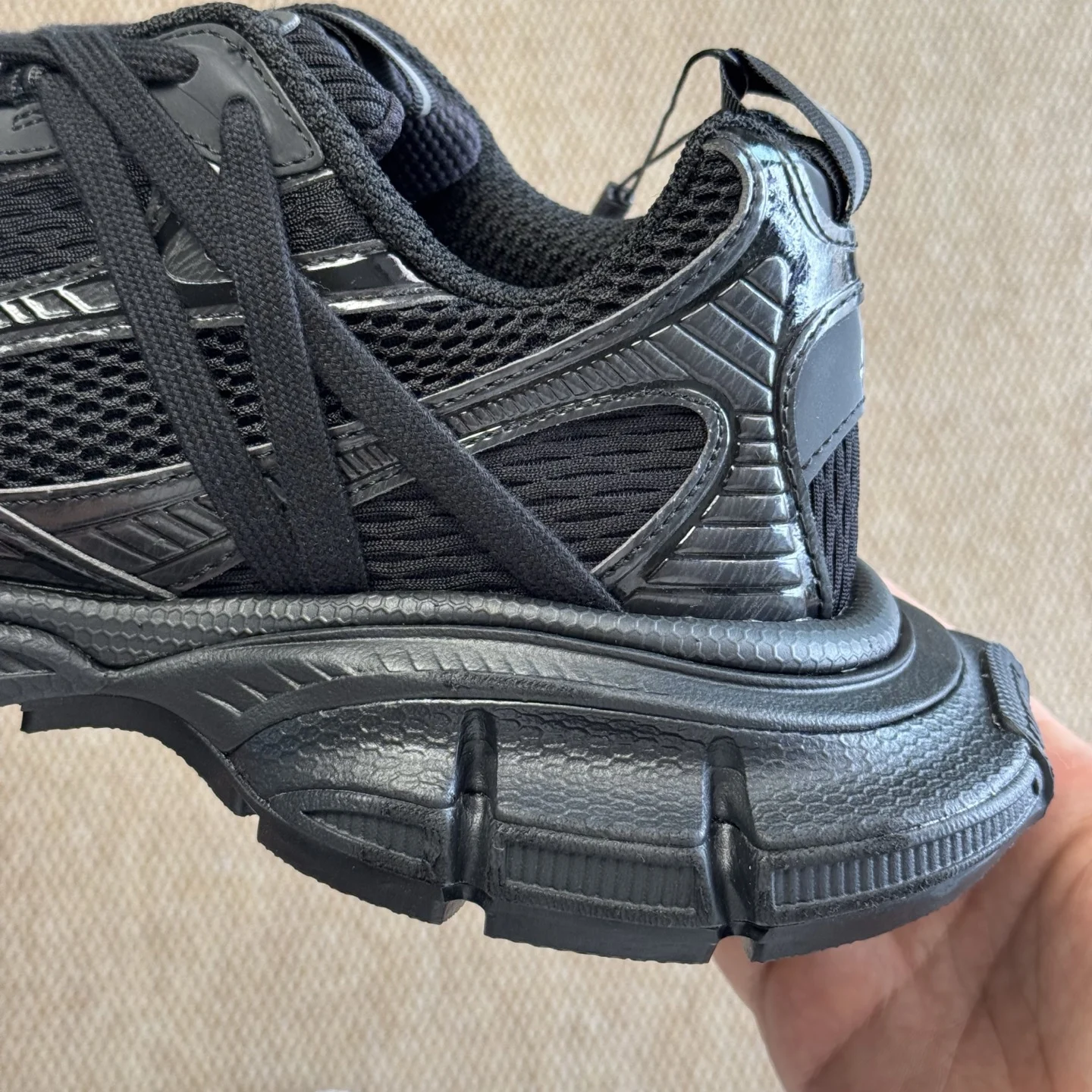 Balenciaga 3XL Extreme Laces B Black · 825601W3XCH1000
