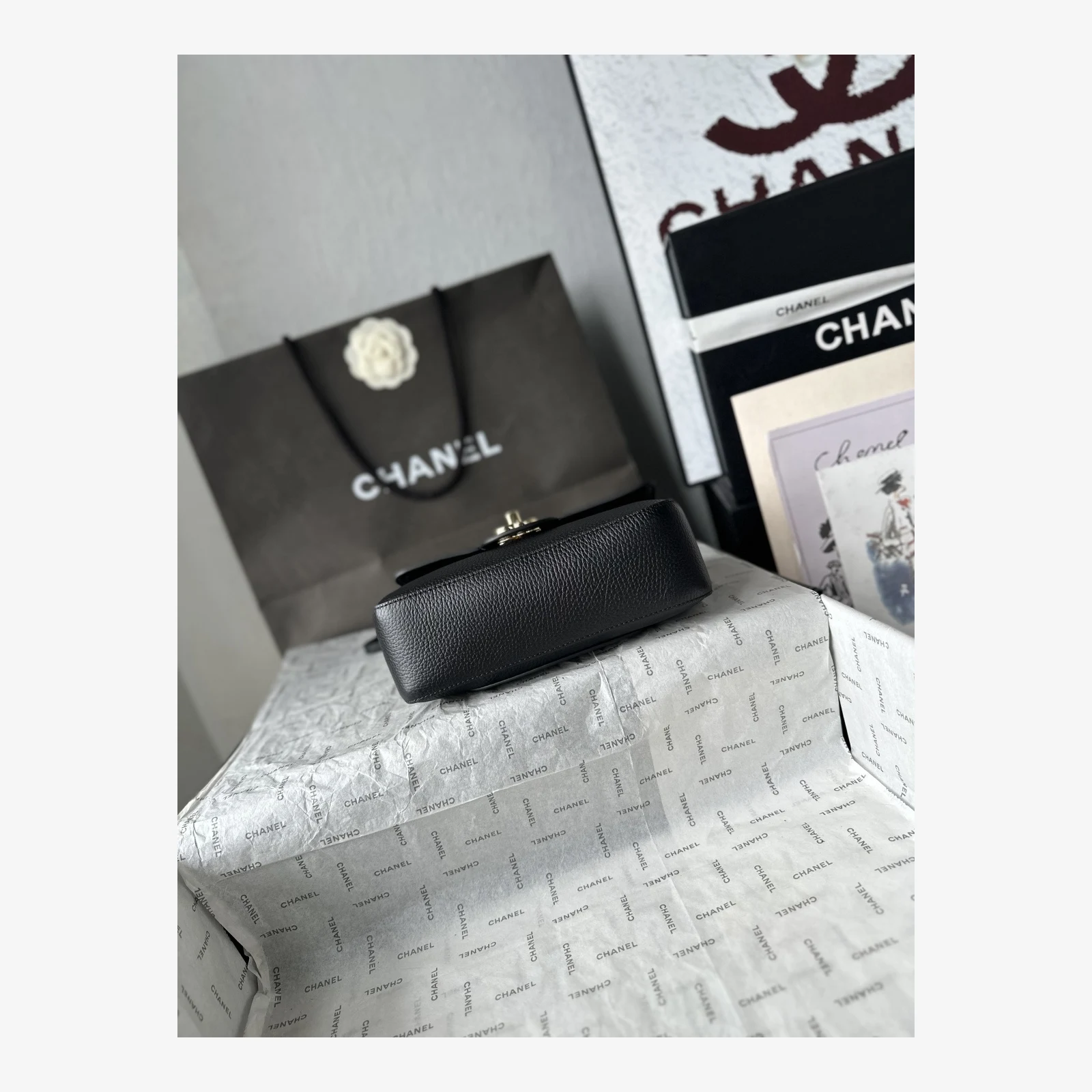 Chanel Mini Flap Bag AS6573 · Black Grained Calfskin — image 5