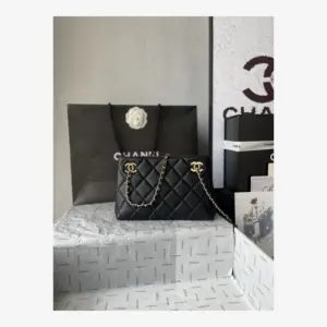 Chanel Mini Shopping Bag AS6248 · Lambskin Black · Lambskin · Gold-Tone Metal